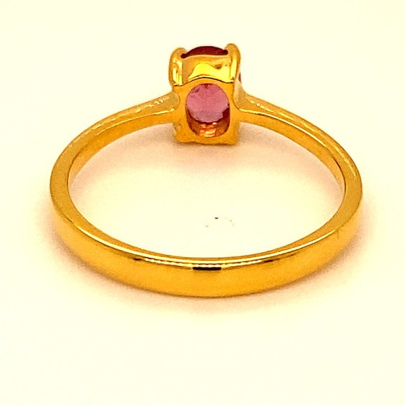 Red Mahenge Spinel 1.10ct Solid 14K Gold Ring - Picture 4 of 6